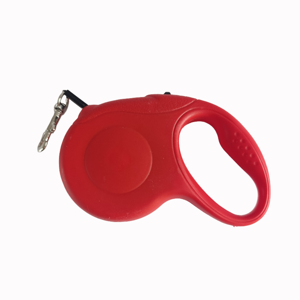 Correa Retráctil 5mt Paseo Mascotas Perro Gato Color Rojo