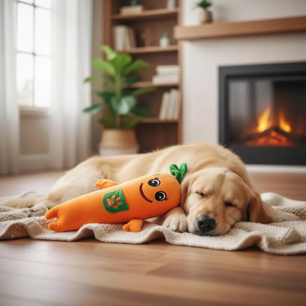 Peluche Zanahoria Para Perros Antiestrés