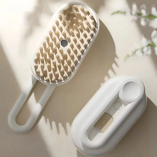 Cepillo Con Vapor Masajeador Suave Perro Gato 3 En 1