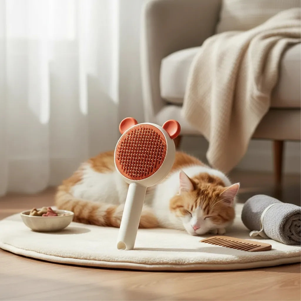 Cepillo Mascotas Quita Pelo Diseño Orejas Perros Gatos