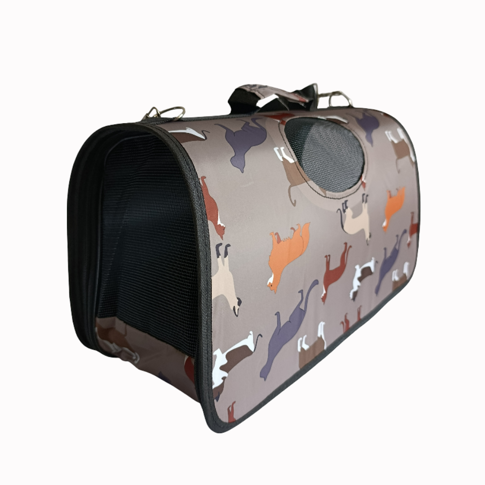 Maleta Transportadora Mascotas Reforzada Diseño Gatos 44cm