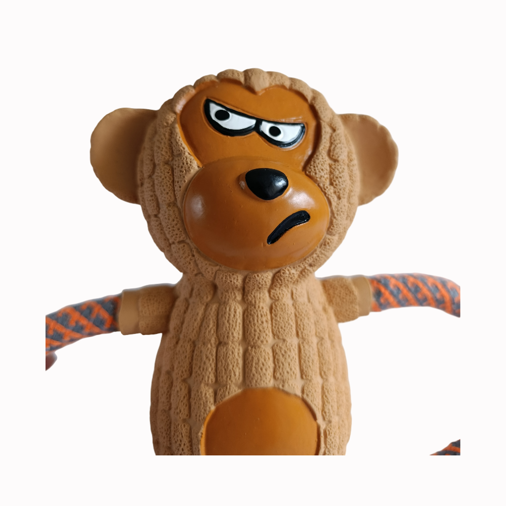 Juguete Mordedor Para Perro En Forma De Mono Con Cuerda