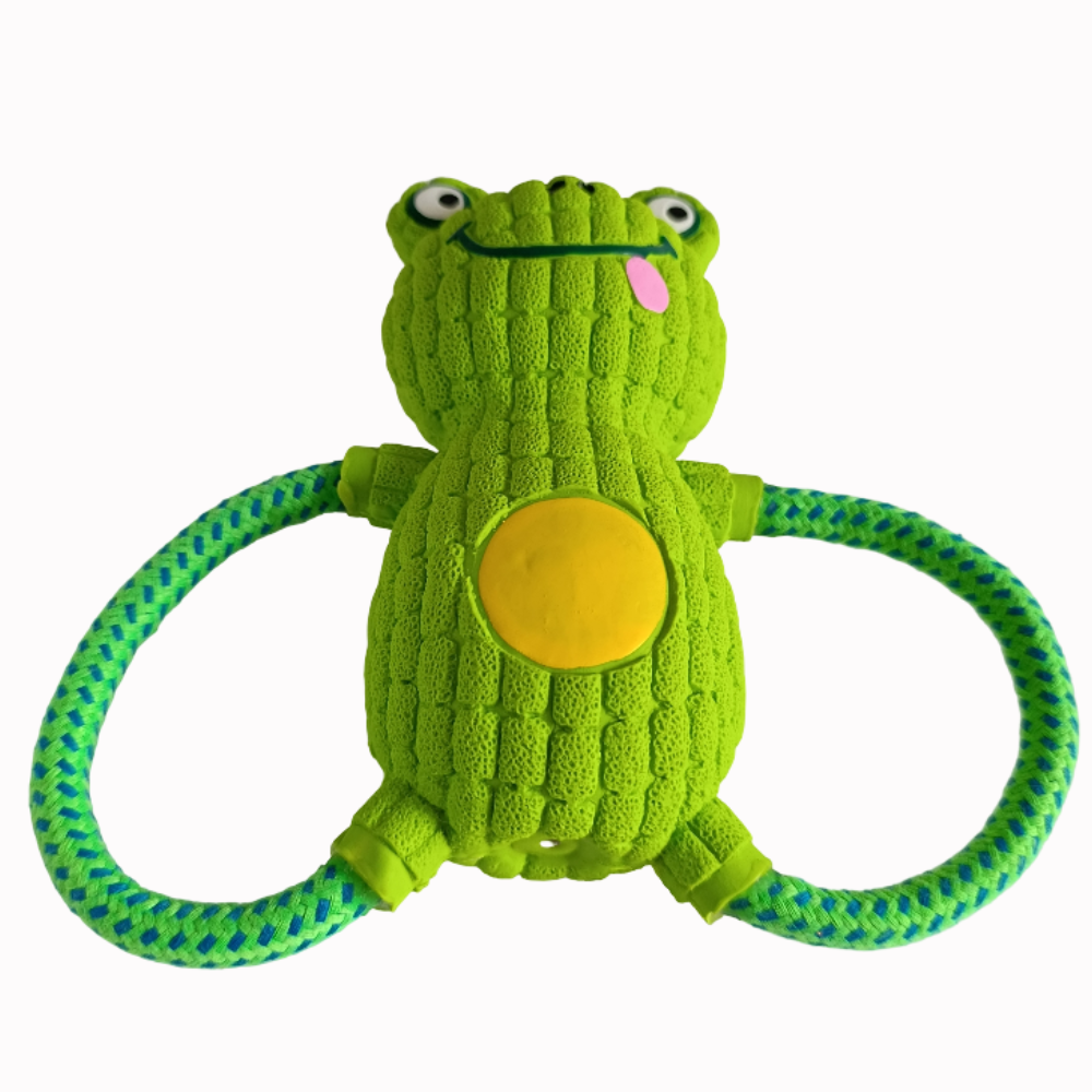 Juguete Interactivo Para Perros Tira Y Afloja Rana Kawaii