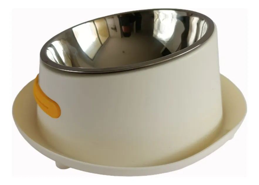 Comedero Bebedero Para Mascotas Acero Diseño Pato