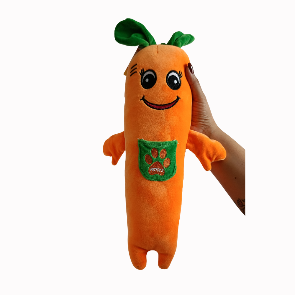 Peluche Zanahoria Para Perros Antiestrés