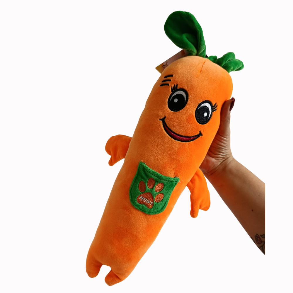 Peluche Zanahoria Para Perros Antiestrés