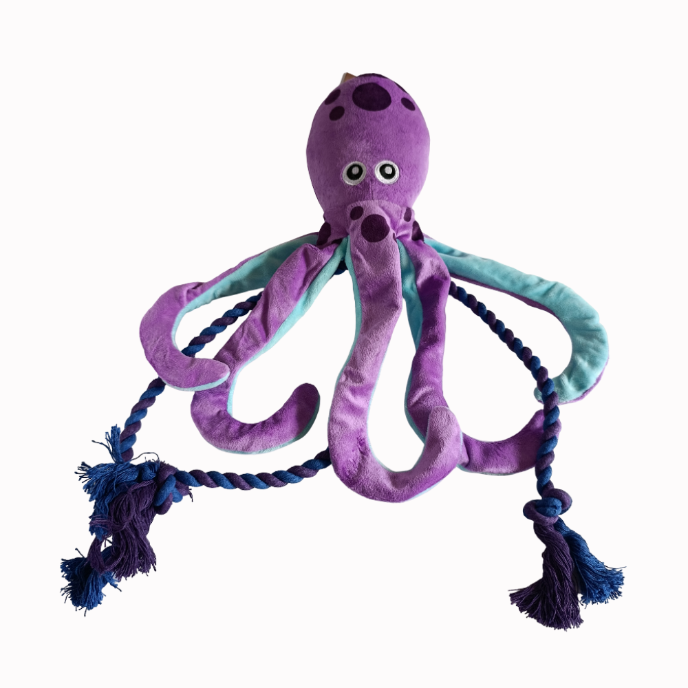 Juguete Pulpo De Peluche Con Cuerda Para Perro