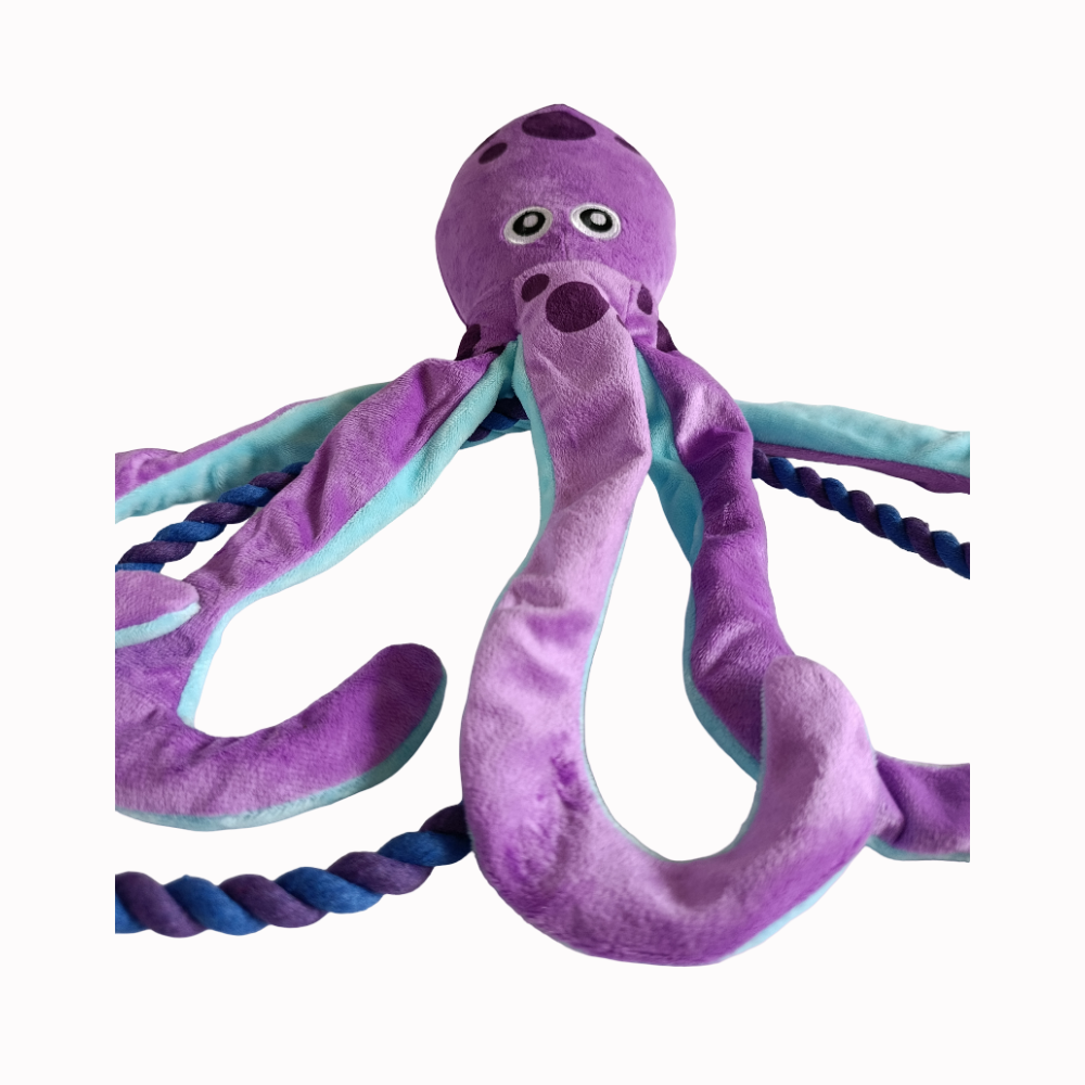 Juguete Pulpo De Peluche Con Cuerda Para Perro