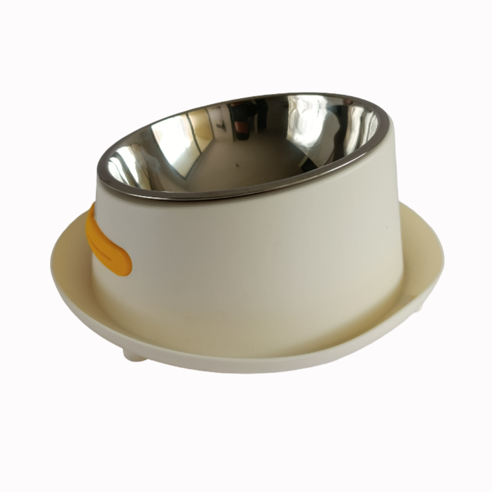 Comedero Bebedero Para Mascotas Acero Diseño Pato