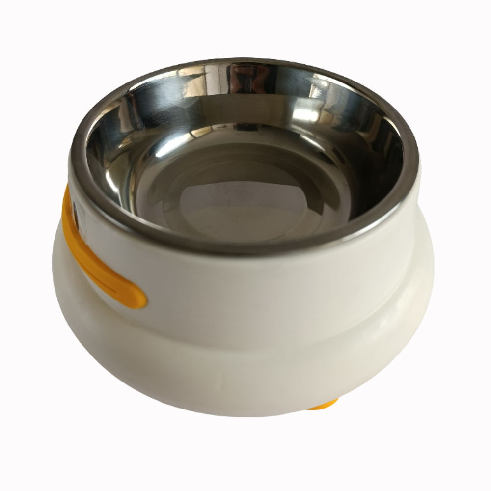 Bebedero Comedero Para Mascota Diseño Pato Acero Inoxidable