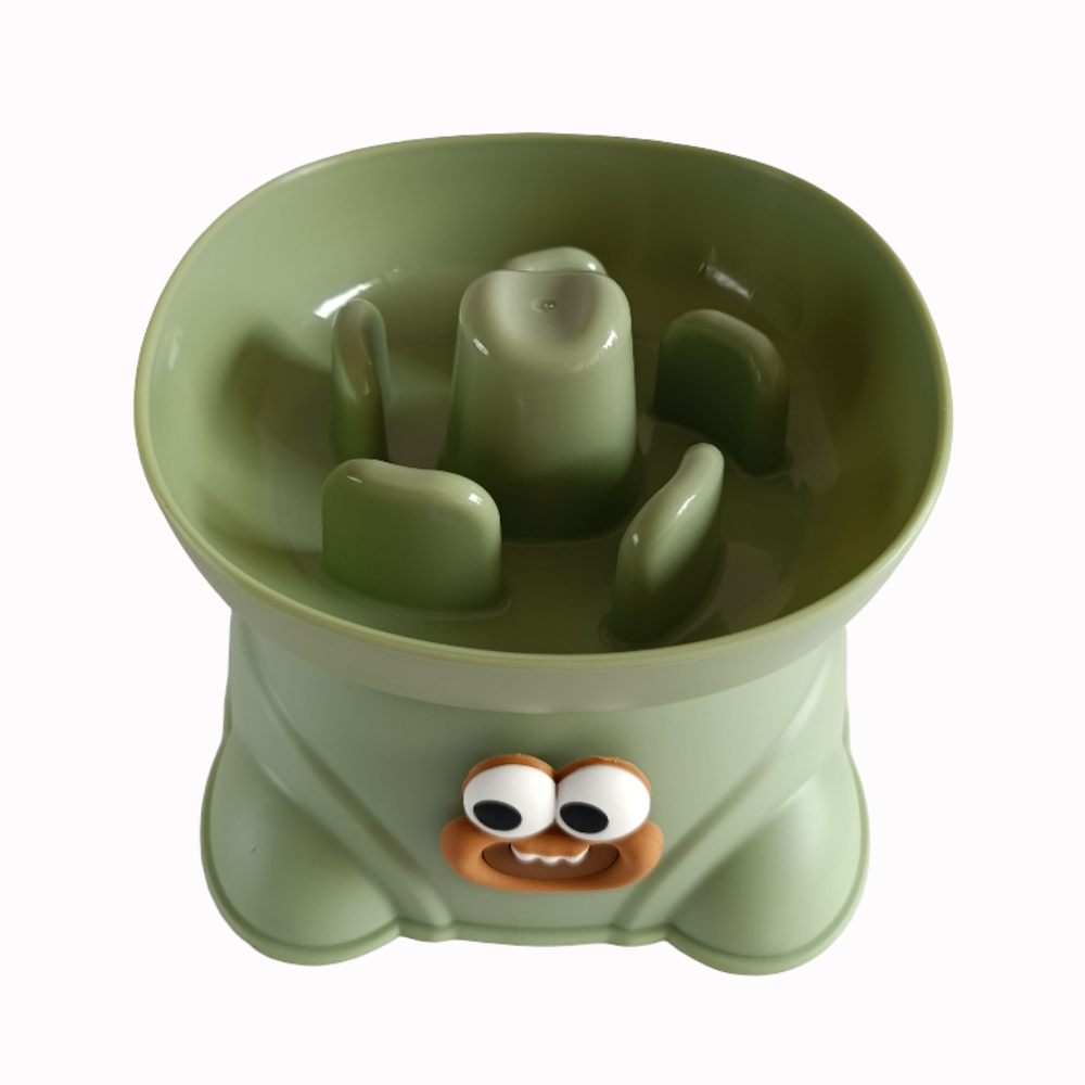 Comedero Lento Anti Ansiedad Para Perros Y Gatos Diseño Ojos