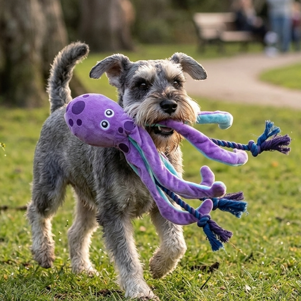 Juguete Pulpo De Peluche Con Cuerda Para Perro