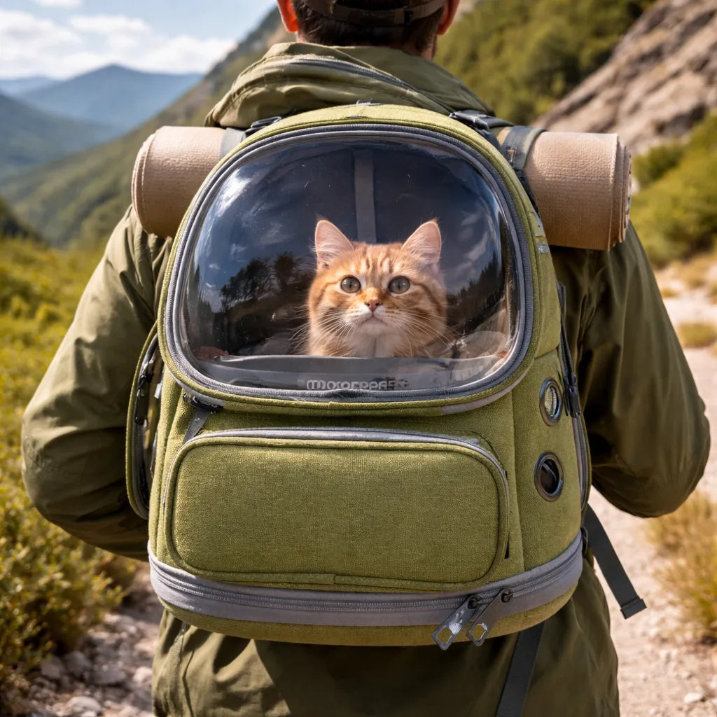 Morral Transportador Para Mascotas Tipo Cápsula Espacial